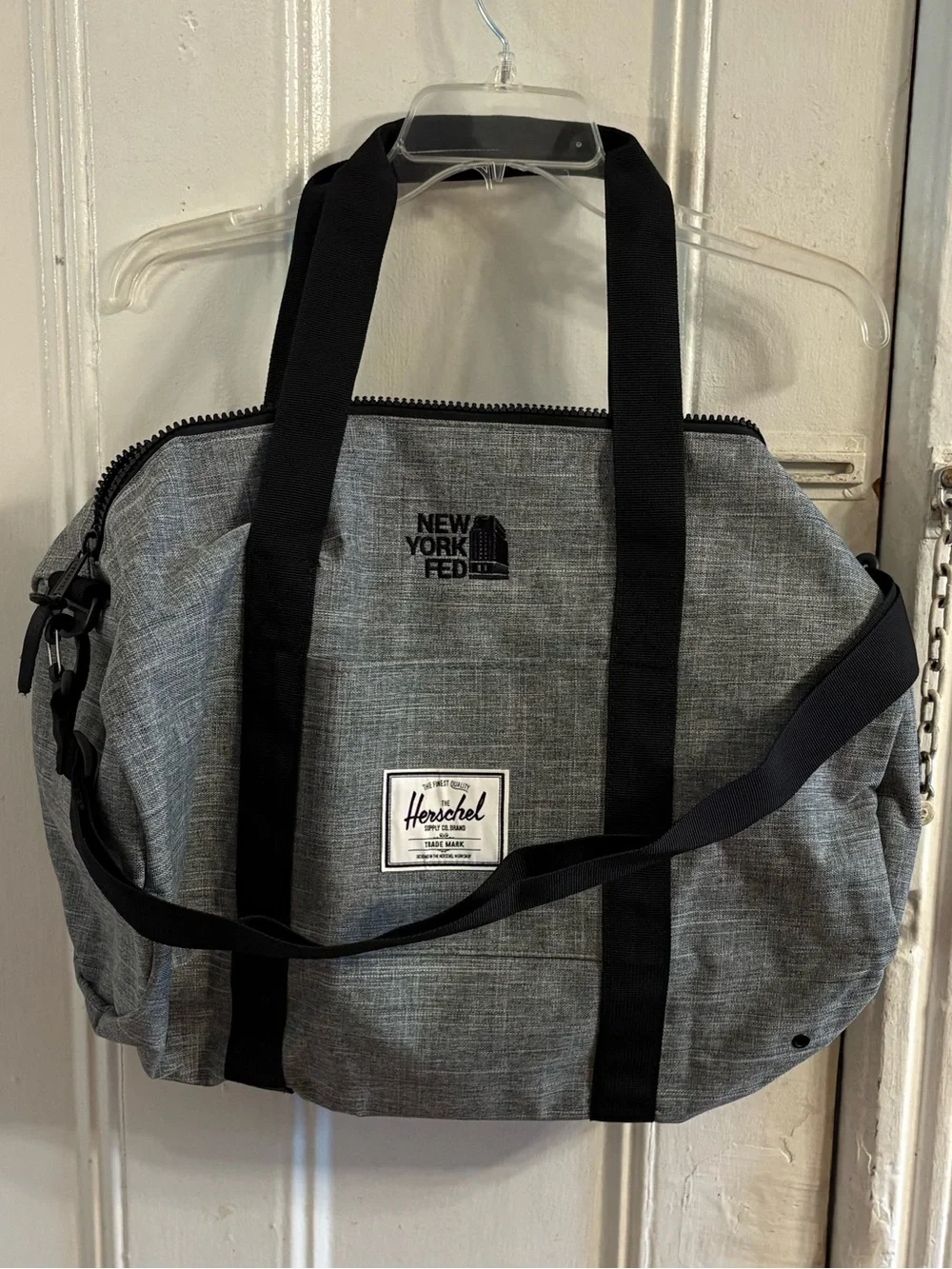 Herschel Supply Company Grey Duffel Bag with Black Straps - Men Bags